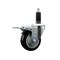 Service Caster 3.5'' Black Poly Swivel 1-1/8'' Expanding Stem Caster Total Lock Brake SCC-EXTTL20S3514-PPUB-BLK-118 - alternate 1